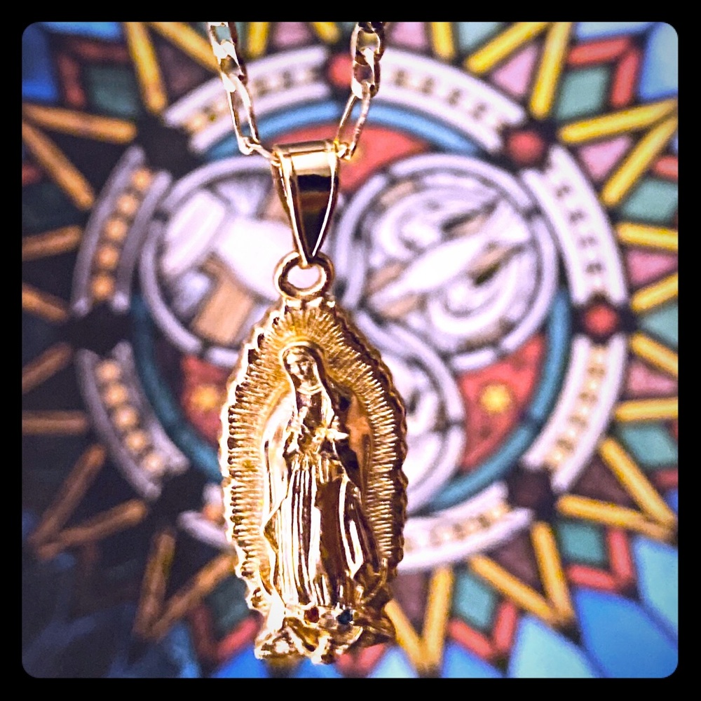 Gold Plated Guadalupe Pendant
